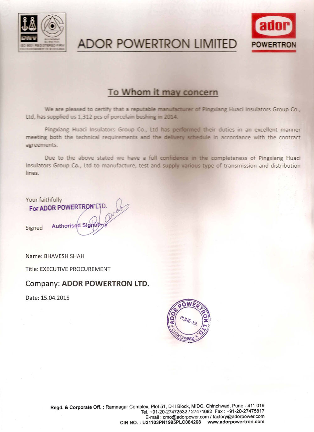 India Ador Powertron Limited